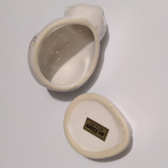 Vintage Porcelain White Kitty Cat Trinket Dish - Japan - Picture 10 of 11